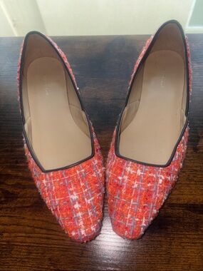 Orange Tweed Style Ann Taylor Flats Size 7